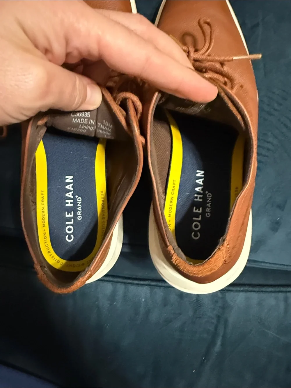 Cole Haan Tan Leather Chukka Boots with Cream Sole